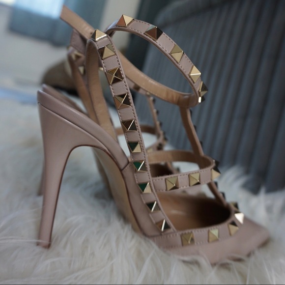 🔷NEW AUTHENTIC☑️VALENTINO ROCKSTUD HEELS SZ 34 - Picture 5 of 8